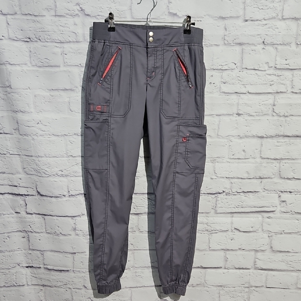 Stylish Scrub Pants Joggers with Pink Details